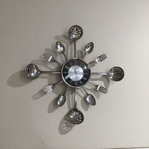 Kitchen Utensils Decor Clock